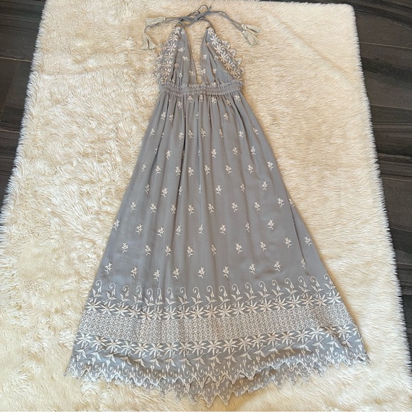 LoveShackFancy Isabel Embroidered Silk Dress - Size Small - Picture 6 of 13